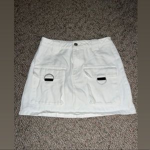 White Denim Skirt